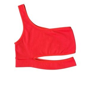 Garage One Shoulder Crop Top - Size XS